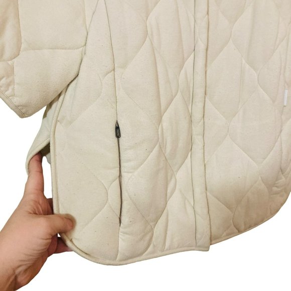 MaxMara Leisure White Ivory Quilted Padded Short Sleeve Bolero - Picture 3 of 8